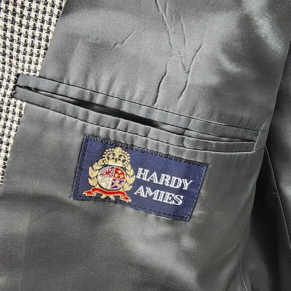 Hardy Amies Mens Houndstooth Talisman Hepworths Country Blazer Size 44R Wool - Picture 5 of 8